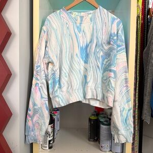 Cotton Citizen Milan Crewneck Sweatshirt - Pastel swirl tie dye